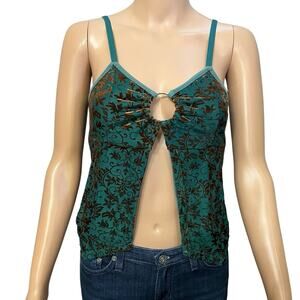 Tunnel Vision Gwendolyn Small Velvet Burnout Open Front Whimsigoth Grunge Fairy